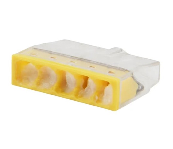 Экспресс-клемма REXANT СМК 2273-245 с пастой 5-проводная 0.5-2.5 мм² 100шт/уп 07-3219