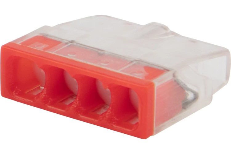 Экспресс-клемма REXANT СМК 2273-244 с пастой 4-проводная 0.5-2.5 мм² 5шт/уп 07-3218-5