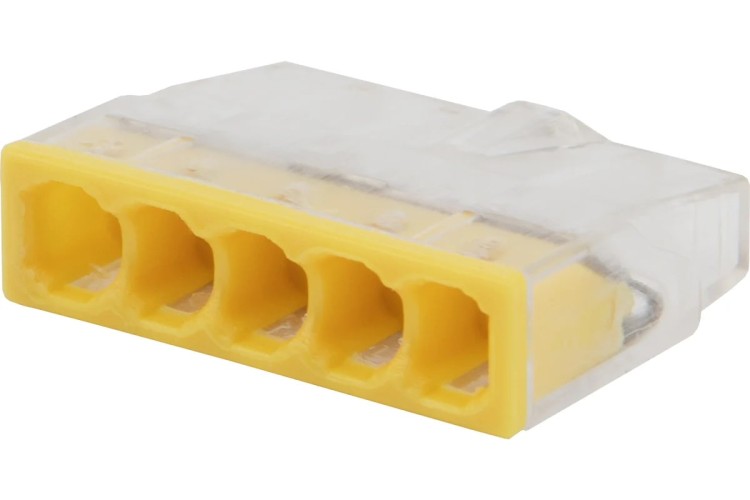 Экспресс-клемма REXANT СМК 2273-205 5-проводная 0.5-2.5 мм², 20шт/уп 07-3214-20