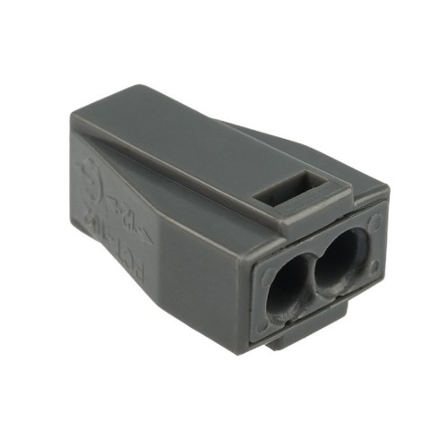 Экспресс-клемма REXANT СМК 773-302 с пастой 2-проводная до 2,5 мм², серая 100шт/уп 07-3020