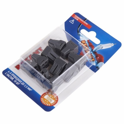 Экспресс-клемма REXANT СМК 773-304 с пастой 4-проводная до 2,5 мм² серая 10шт/уп 06-0207-B10 - изображение 2