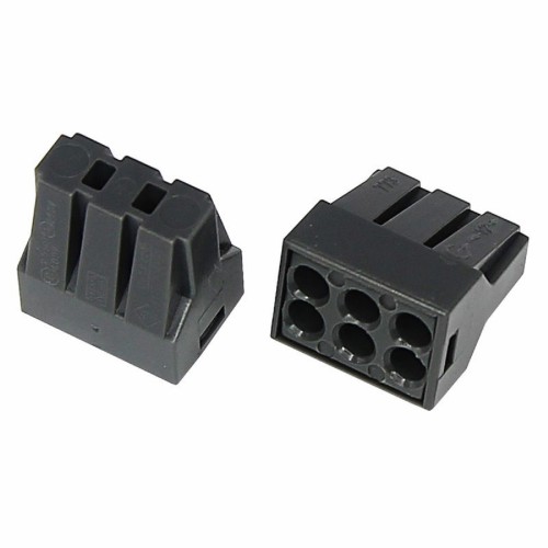 Экспресс-клемма REXANT СМК 773-306 с пастой 6-проводная до 2,5 мм² серая 5шт/уп 06-0208-B5 - изображение 2