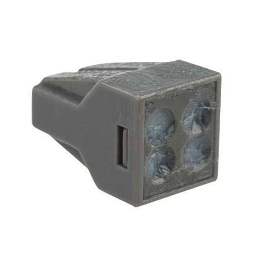 Экспресс-клемма REXANT СМК 773-304 с пастой 4-проводная до 2,5 мм², серая 100шт/уп 07-3040