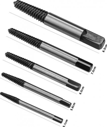 Экстрактор шпилек DEKO DH05 набор 4-6мм,6-8мм,8-11мм,11-14мм,14-18мм, 5 ед 065-0542 - изображение 3