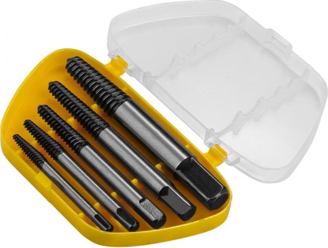Экстрактор шпилек DEKO DH05 набор 4-6мм,6-8мм,8-11мм,11-14мм,14-18мм, 5 ед 065-0542