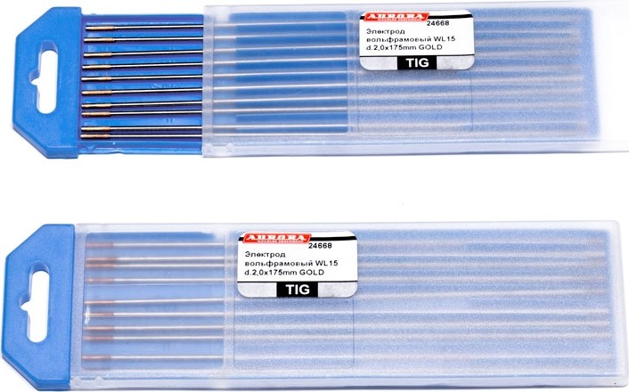 Электрод вольфрамовый AURORA WL-15 d.2.0x175mm GOLD 24668