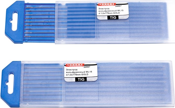 Электрод вольфрамовый AURORA WL-15 d.1.0x175mm GOLD 24667