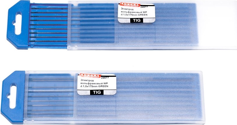 Электрод вольфрамовый AURORA WP d.1.0x175mm GREEN 24677