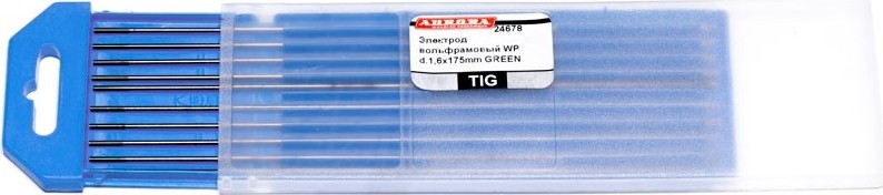 Электрод вольфрамовый AURORA WP d.1.6x175mm GREEN 24678