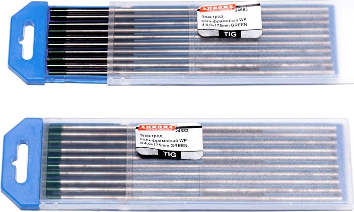 Электрод вольфрамовый AURORA WP d.4.0x175mm GREE 24683