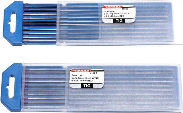 Электрод вольфрамовый AURORA WT-20 d.2.0x175mm RED 24693