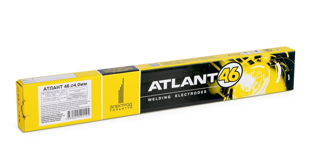 Электроды ЭЛЕКТРОД ТОЛЬЯТТИ  Атлант 46 д.4 мм (упак. 2,5 кг) 00-80001109