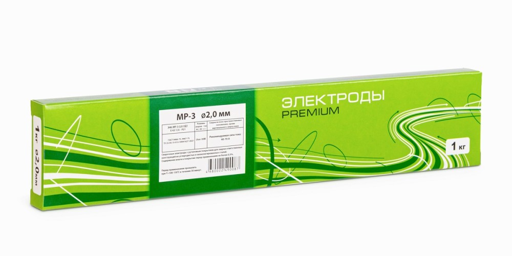 Электроды ЭЛЕКТРОД ТОЛЬЯТТИ  МР-3 д.2 мм (упак. 1 кг) 0005382