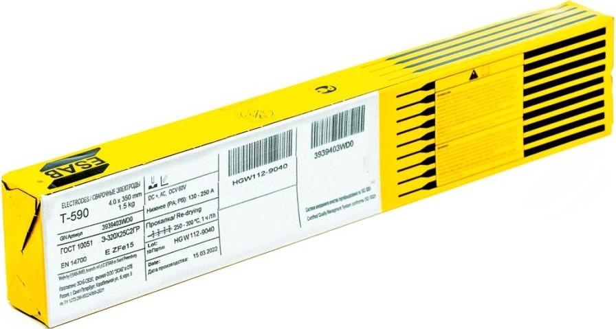 Электроды ESAB Т-590 4,0x350 mm 2кг 3939403WZ2 3939403WZ2