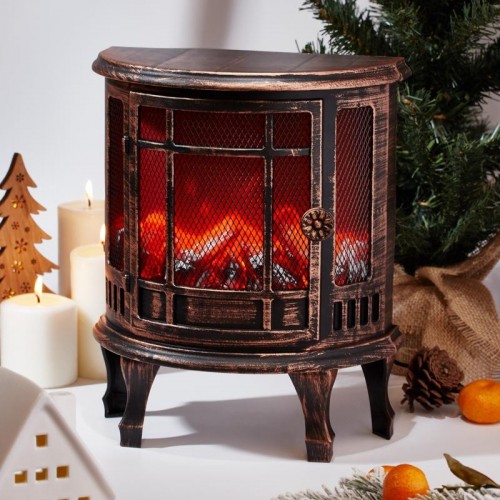 Электрокамин Neon-Night Винтаж мини с эффектом живого огня 24,8х12,7х30 см, бронзовый 511-023 - изображение 3