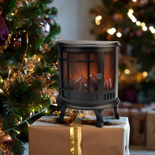 Электрокамин Neon-Night Винтаж мини с эффектом живого огня 24,8х12,7х30 см, черный 511-022 - изображение 2