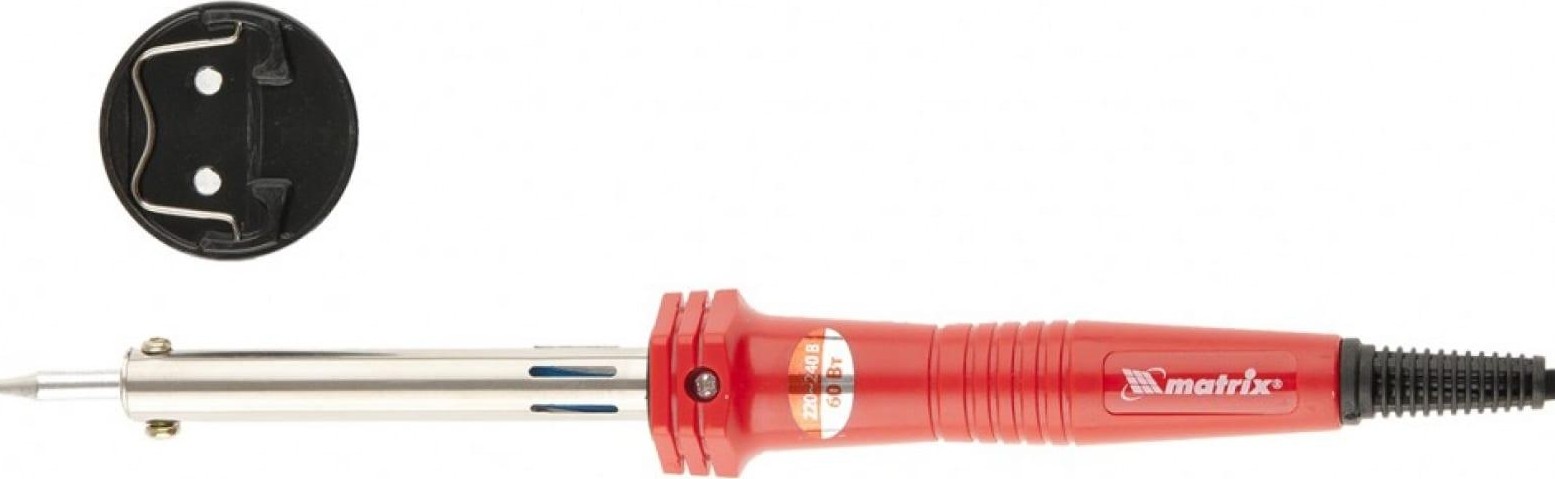 Электропаяльник MATRIX 60 Вт пласт. abs с пониж. теплопровод, медный наконечник 913036