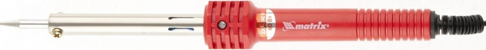 Электропаяльник MATRIX 60 Вт пластиковая рукоятка, медный наконечник 913006