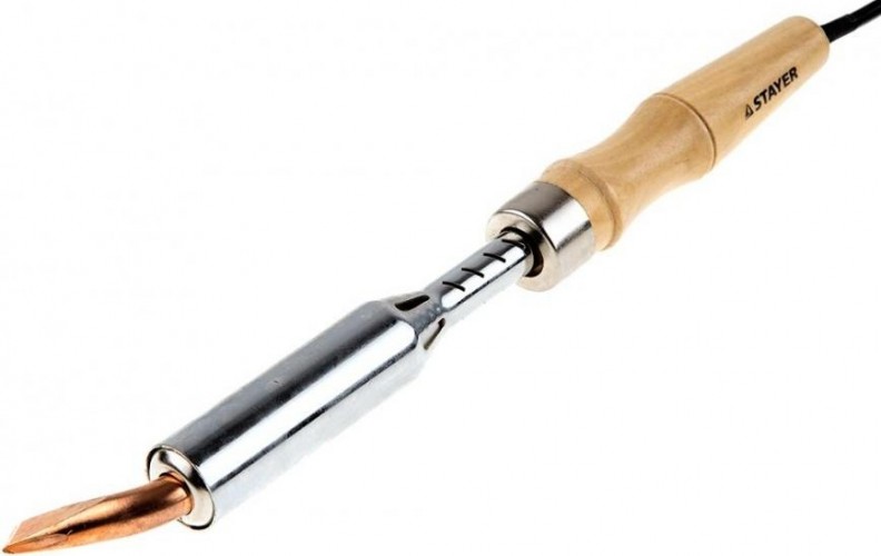 Электропаяльник STAYER "MASTER" с деревянной рукояткой 150 Вт 55311-150 55311-150