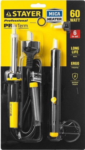Электропаяльник в наборе STAYER 55313-60-H6 60 Вт - изображение 2