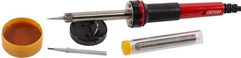 Электропаяльник в наборе СВЕТОЗАР 5 предметов SV-55312-40-H5 SV-55312-40-H5