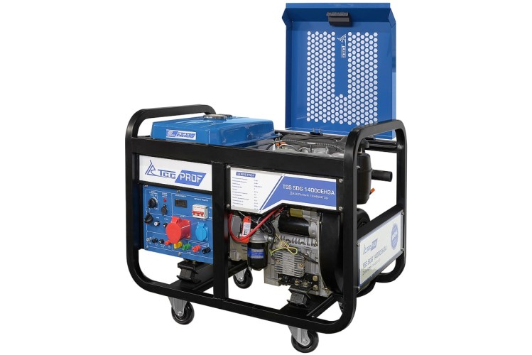 Электростанция дизельная с воздушным охлаждением ТСС SDG14000 EH3A открытая 100140 - изображение 4