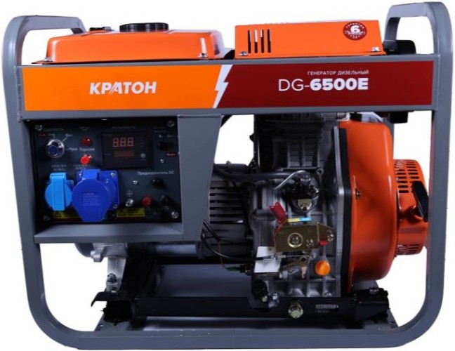 Электростанция дизельная с воздушным охлаждением КРАТОН DG-6500E открытая 3 08 02 027 - изображение 2