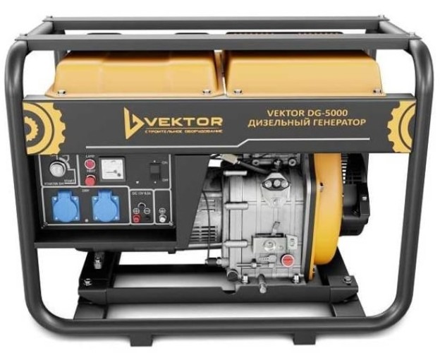 Электростанция дизельная с воздушным охлаждением VEKTOR DG-5000 открытая 00-00004839 - изображение 3