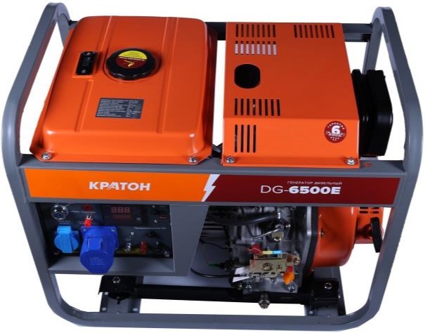 Электростанция дизельная с воздушным охлаждением КРАТОН DG-6500E открытая 3 08 02 027 - изображение 3