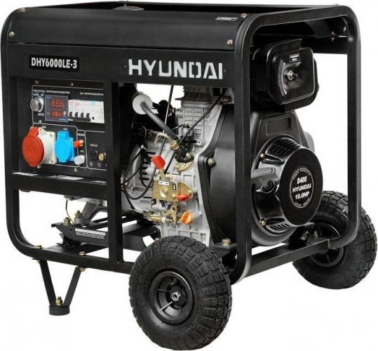 Электростанция дизельная с воздушным охлаждением HYUNDAI DHY  6000LE-3 открытая DHY 6000LE-3