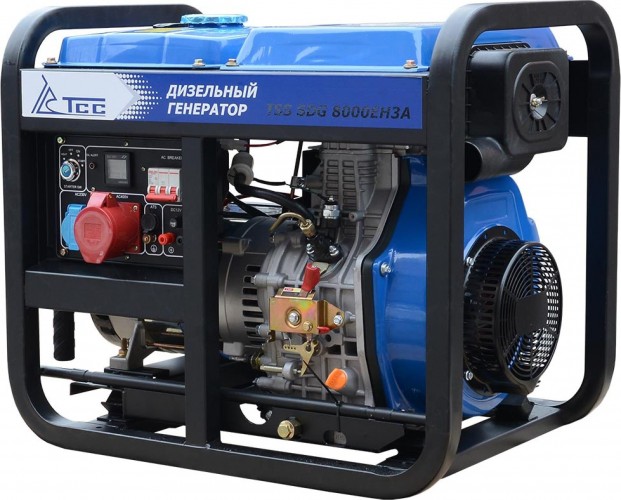 Электростанция дизельная с воздушным охлаждением ТСС SDG 8000 EH3A открытая 100051 - изображение 2