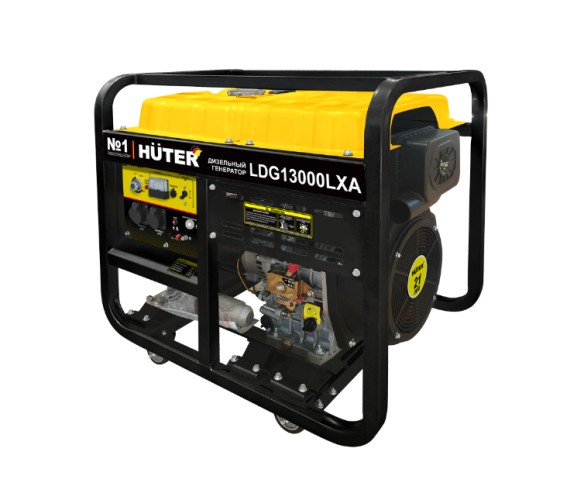 Электростанция дизельная с воздушным охлаждением HUTER LDG 13000LXА открытая 64/2/10