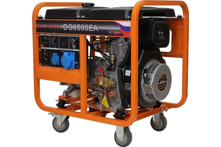 Электростанция дизельная с воздушным охлаждением LIFAN DG 6500EA открытая DG6500EA - изображение 2