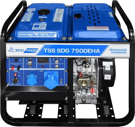 Электростанция дизельная с воздушным охлаждением ТСС SDG 7500 EHA открытая 100026