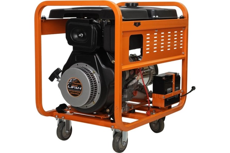 Электростанция дизельная с воздушным охлаждением LIFAN DG 6500EA открытая DG6500EA - изображение 3