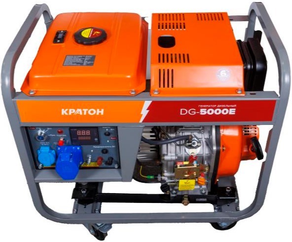 Электростанция дизельная с воздушным охлаждением КРАТОН DG-5000E открытая 3 08 02 026 - изображение 4