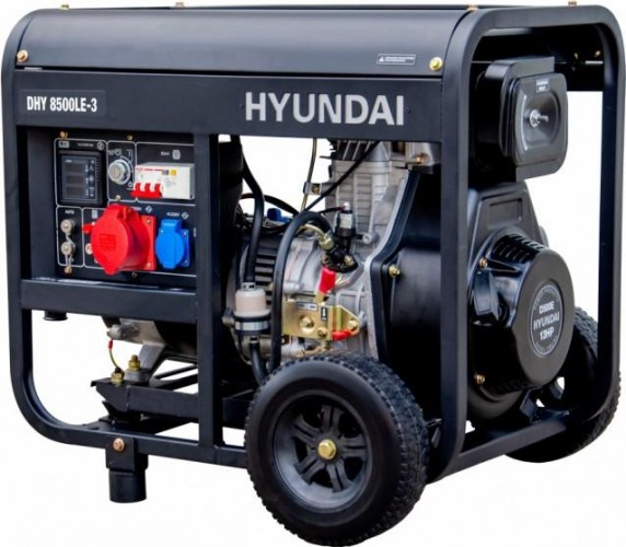 Электростанция дизельная с воздушным охлаждением HYUNDAI DHY  8500LE-3 открытая DHY 8500LE-3