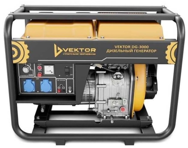 Электростанция дизельная с воздушным охлаждением VEKTOR DG-3000 открытая 00-00004838 - изображение 3