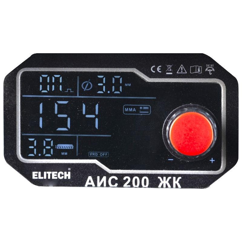 Аппарат сварочный инверторный Elitech АИС 200 ЖК - изображение 5