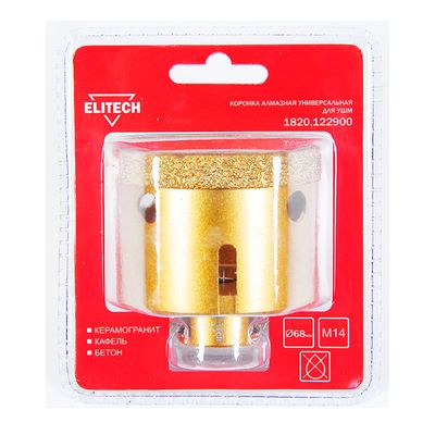 Коронка алмазная универсальная Elitech 55 мм х М14 - изображение 4