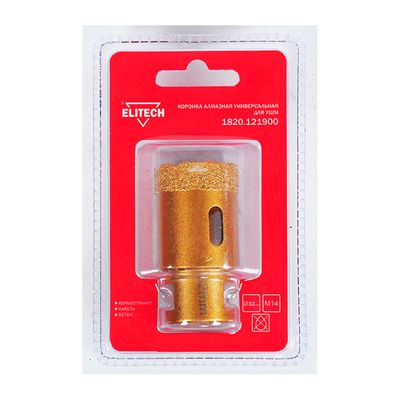 Коронка алмазная универсальная Elitech 65 мм х М14 - изображение 7