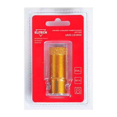 Коронка алмазная универсальная Elitech 83 мм х М14 - изображение 3