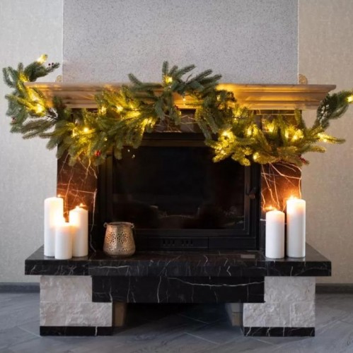 Еловый шлейф Neon-Night с ягодами и гирляндой 1,8 м 30 LED 307-113 - изображение 2