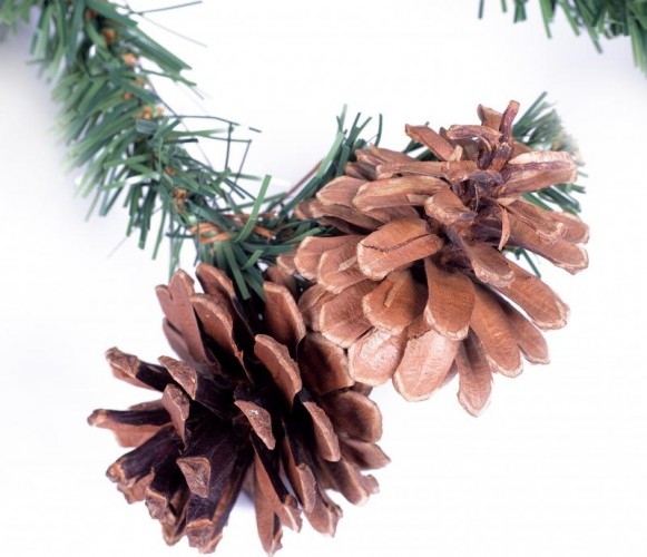 Еловый шлейф Neon-Night с шишками 2,7 м ПВХ 307-221 - изображение 2