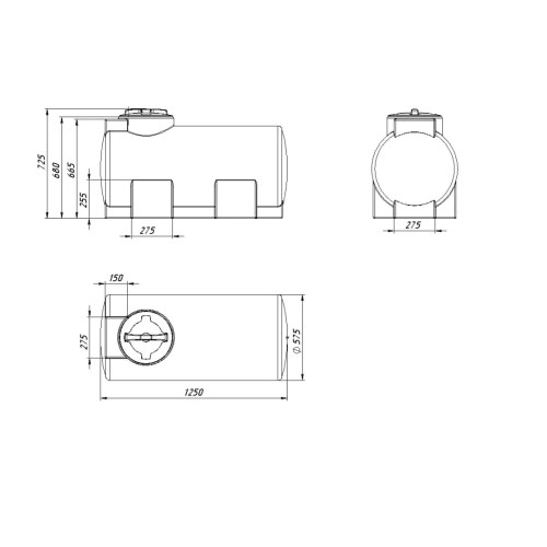 Емкость ЭКОПРОМ ЭВГ 350 л., горизонтальная зеленый - изображение 2
