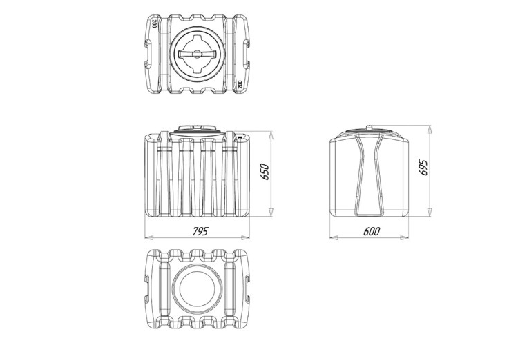 Емкость ЭКОПРОМ ЭВП240 л. синий - изображение 2