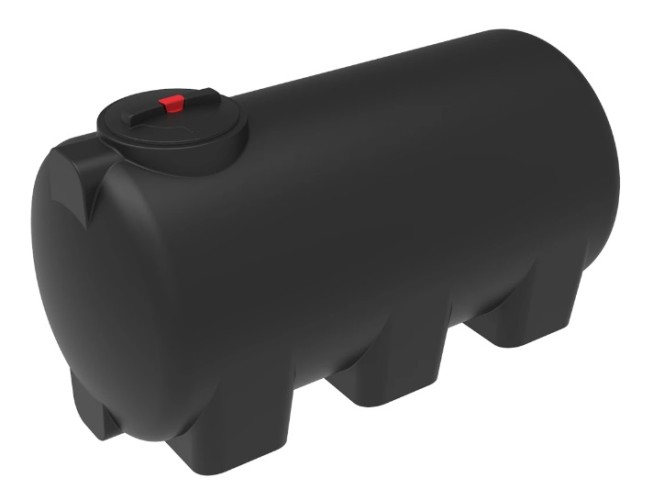 Емкость ЭКОПРОМ H1000 л., горизонтальная черный