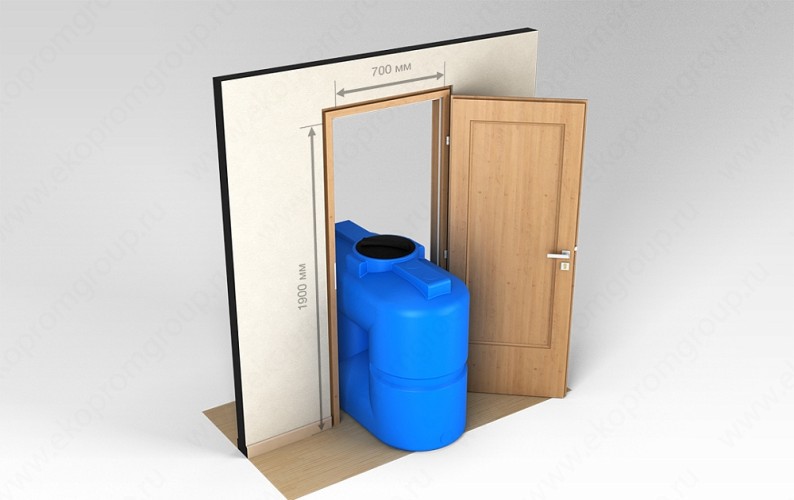 Емкость ЭКОПРОМ S 500 л., вертикальная зеленый - изображение 3