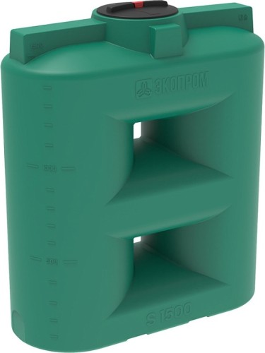 Емкость ЭКОПРОМ S1500 л., New вертикальная зеленый