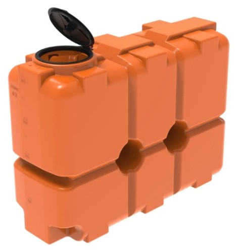 Емкость ЭКОПРОМ ST2000 л., вертикальная оранжевый